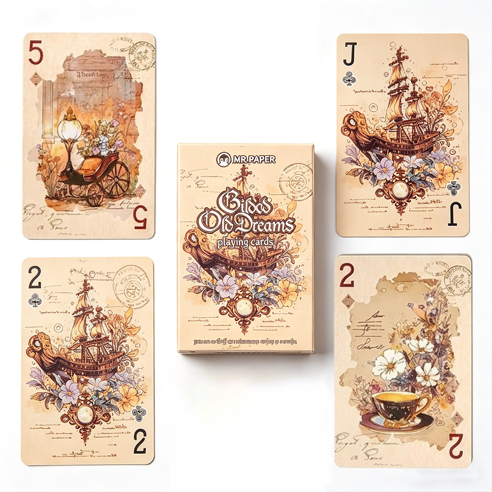 Vintage Collectible Playing Cards - 55pcs Vintage Aesthetic Playing Cards (57*88mm)