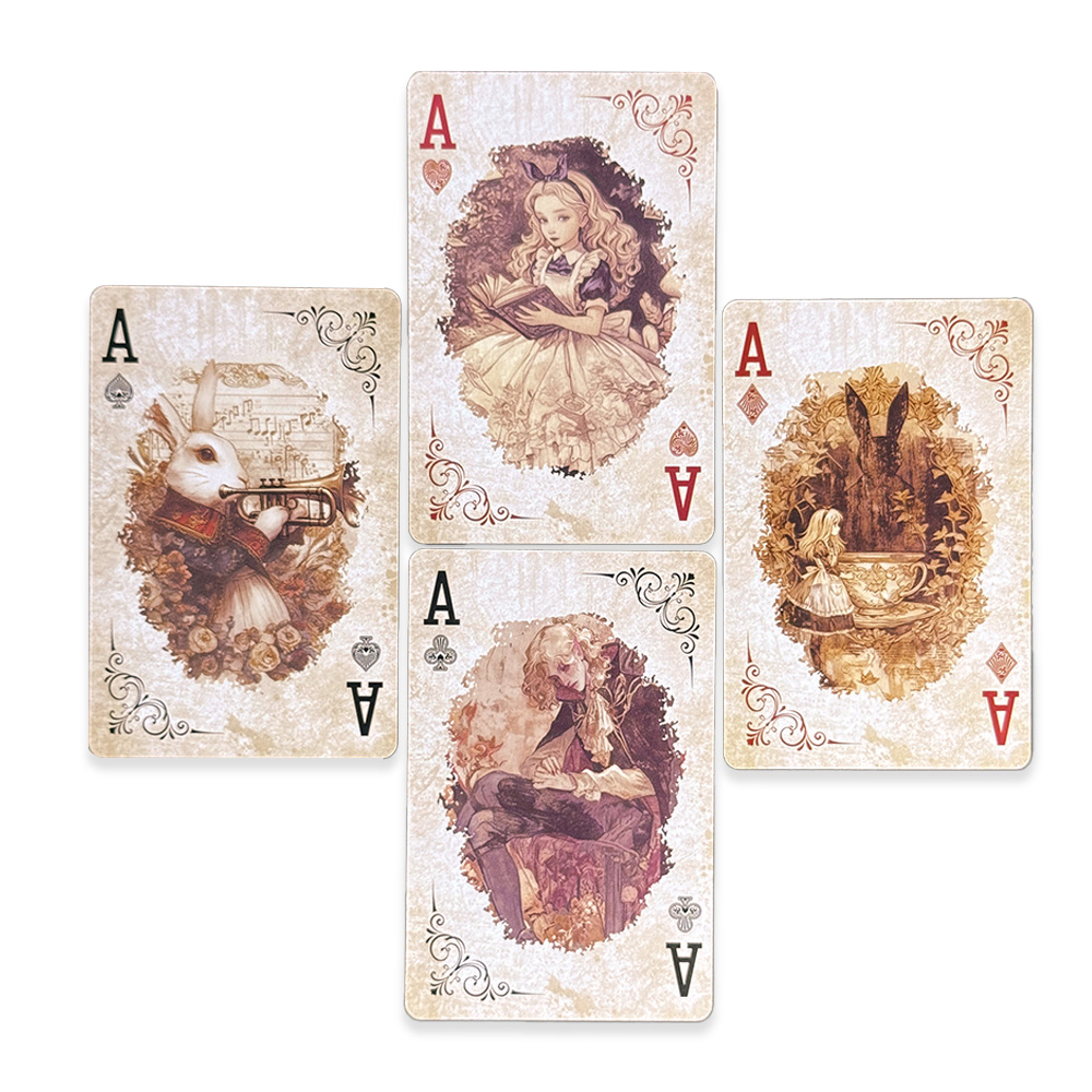 55Pcs Alice in Wonderland Play - Vintage Collectible Playing Cards review and price